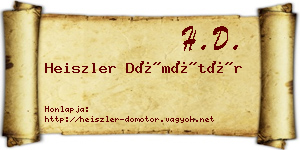 Heiszler Dömötör névjegykártya